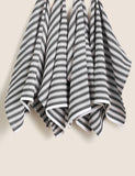 Set of 4 cotton-rich basket weave tea towels (British brand)