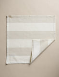 Cotton with linen wide stripe napkins, set of 4 (British brand)
