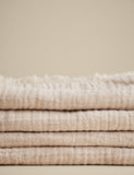 Set of 4 Frayed Edge Muslin Napkins