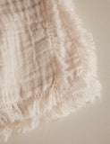 Set of 4 Frayed Edge Muslin Napkins