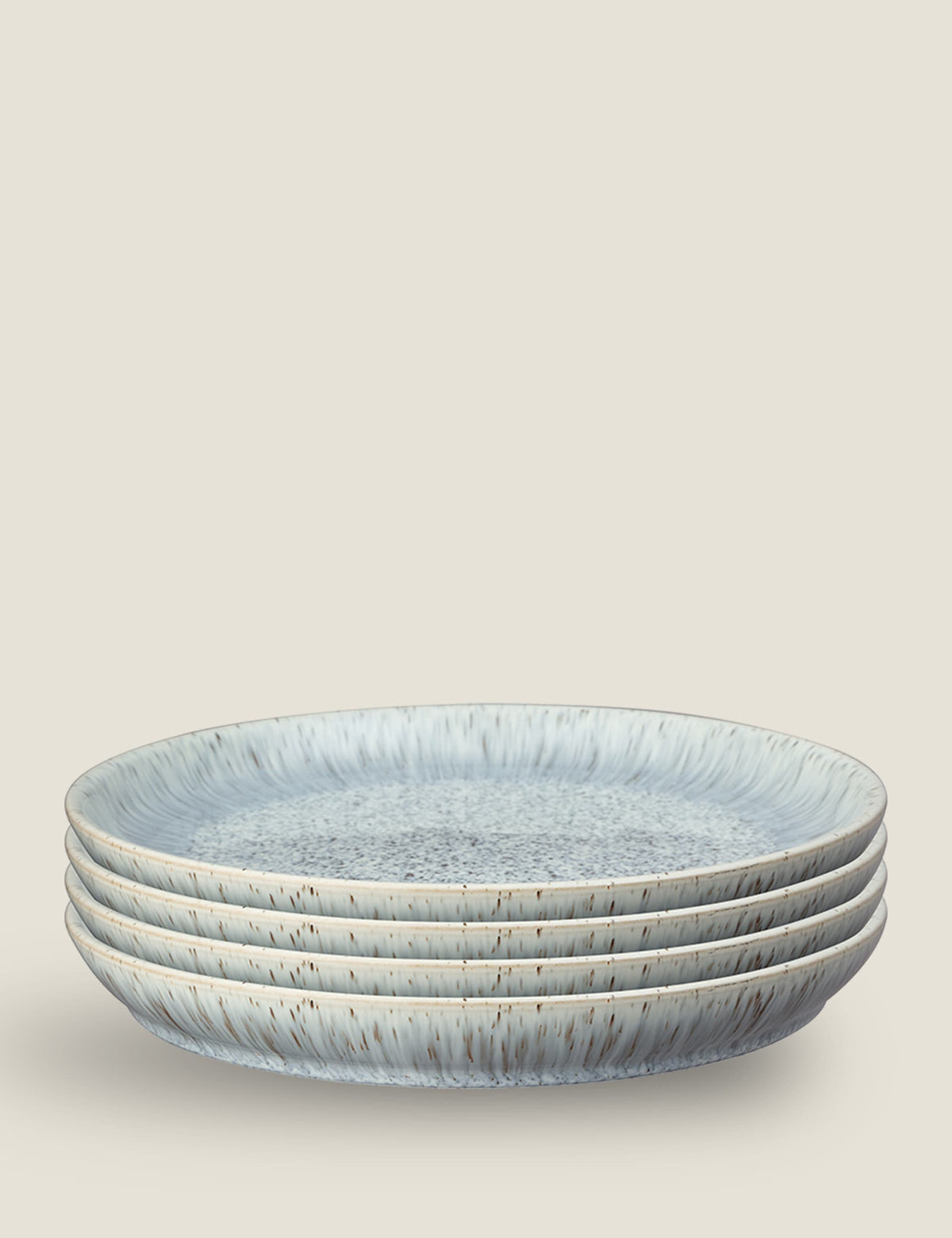 Denby Halo Speckle dinner plates set of 4 (British brand)