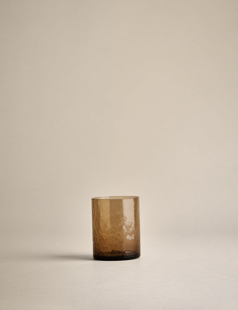 Set of 4 hammered glass tumblers (British brand)