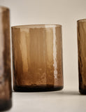 Set of 4 hammered glass tumblers (British brand)