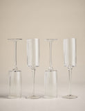 Set of 4 Handmade Celine Champagne Flutes