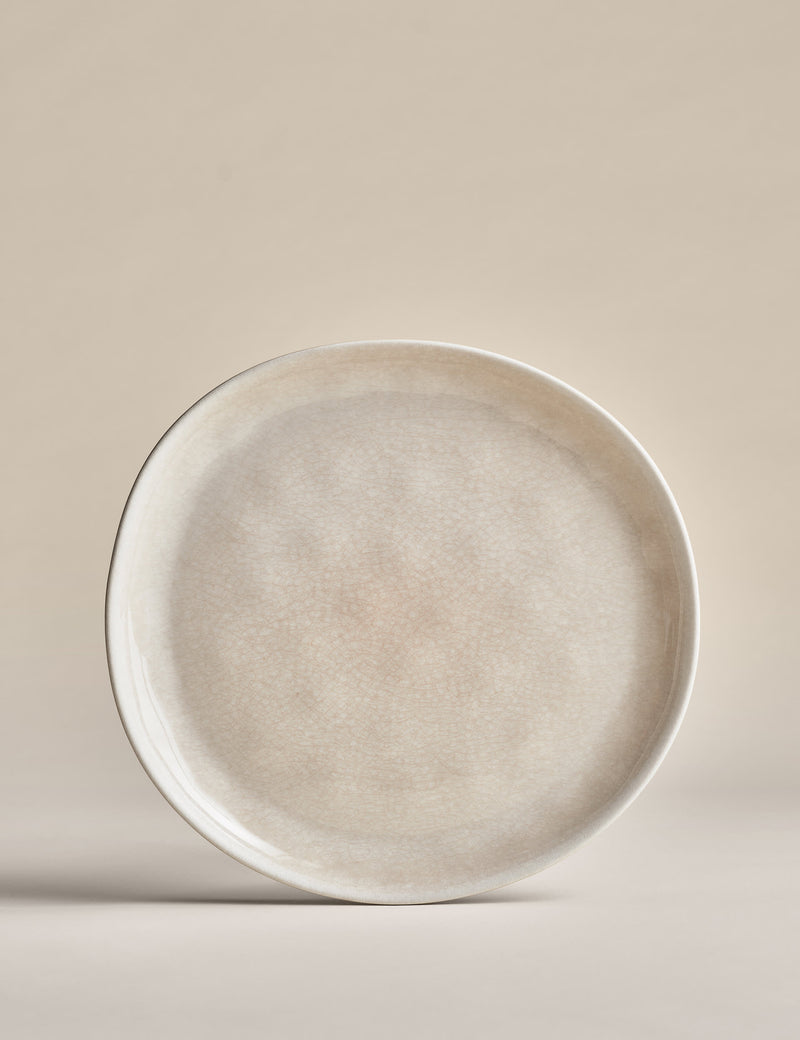 Set of 4 Linen Reactive Picnic Dinner Plates
