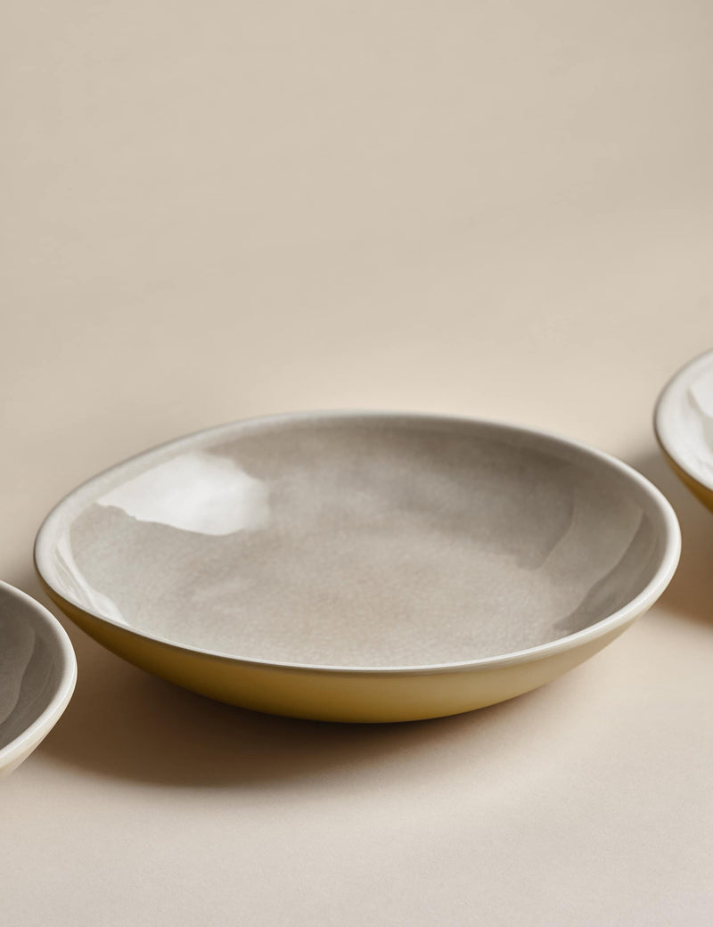 Linen Reactive picnic pasta bowls set of 4 (British brand)
