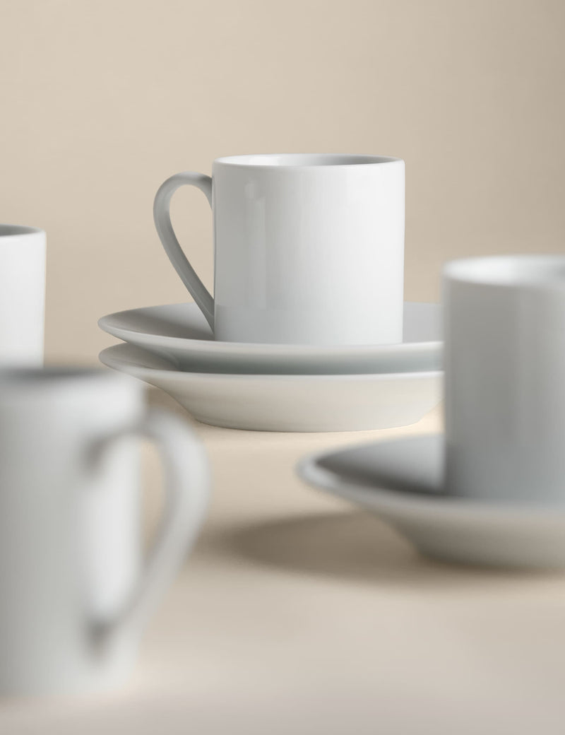 Porcelain espresso cups and saucers set of four (British brand)