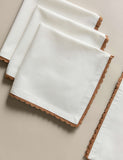 Pure Cotton Napkins with Lace Border 40x40 cm (British brand)