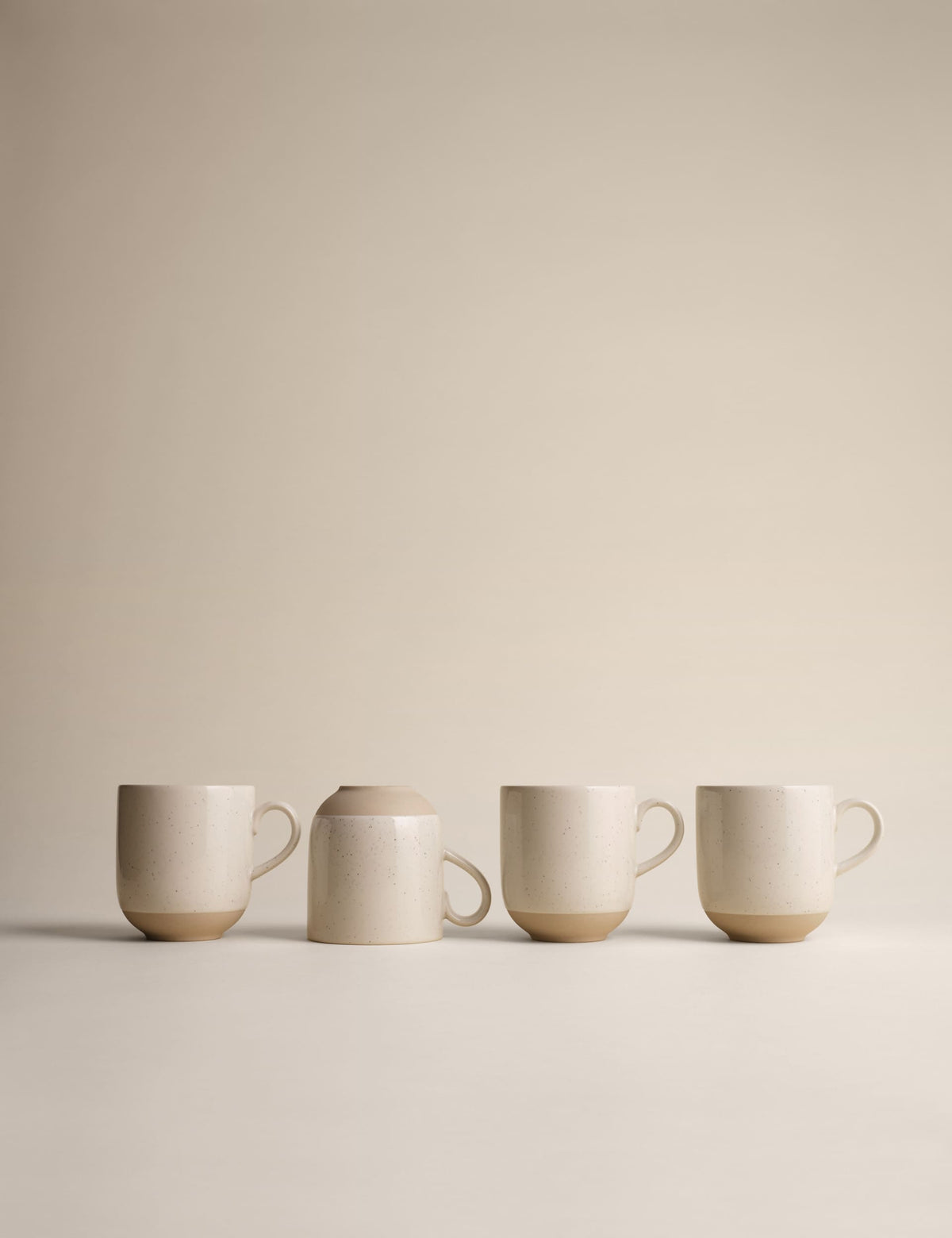 Speckle ceramic latte mugs set of four (British brand)