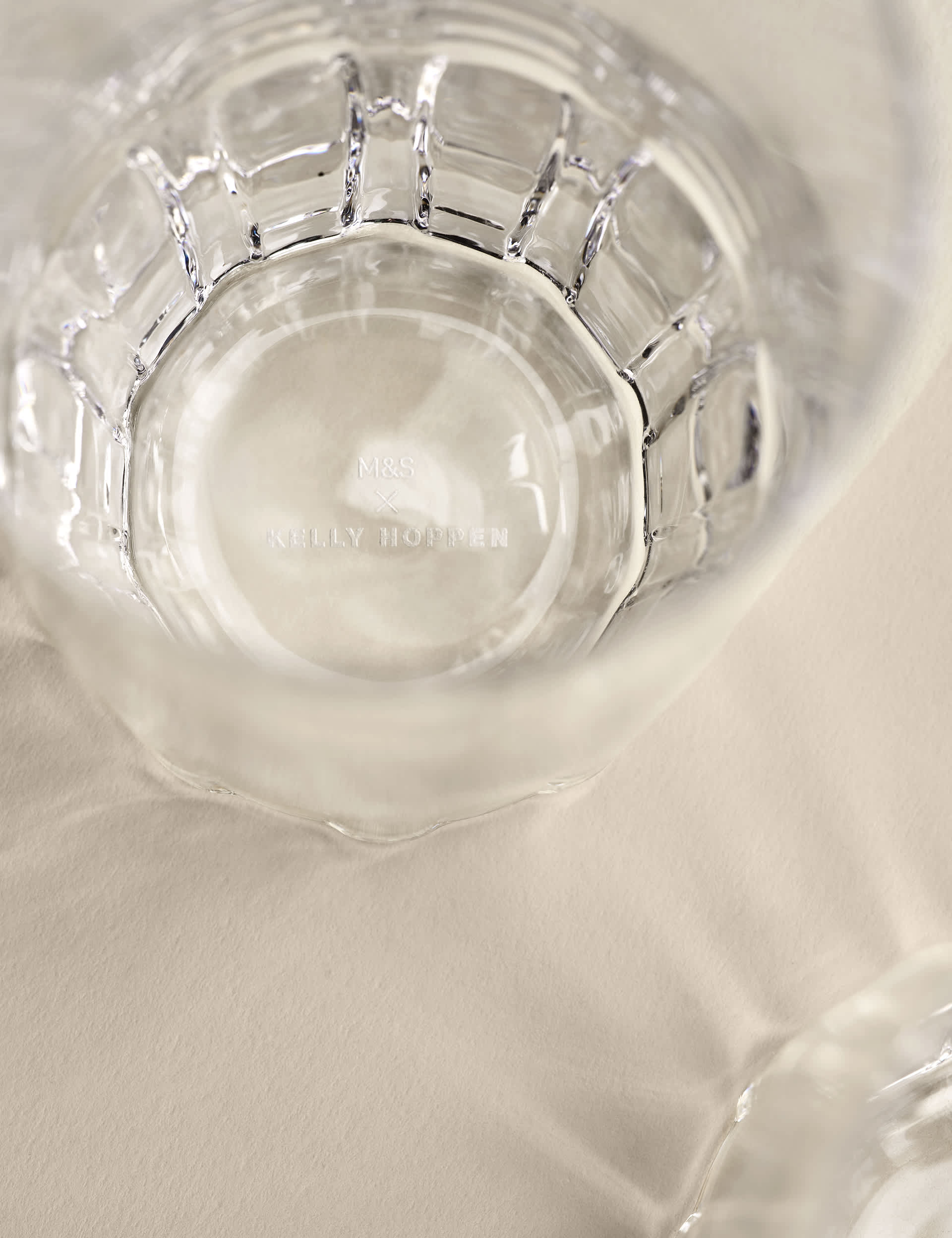 M&S X Kelly Hoppen textured hi ball glasses set of 4 (British brand)
