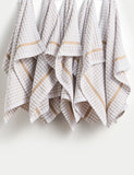 Set of 5 checked terry tea towels (British brand)