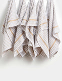 Set of 5 checked terry tea towels (British brand)