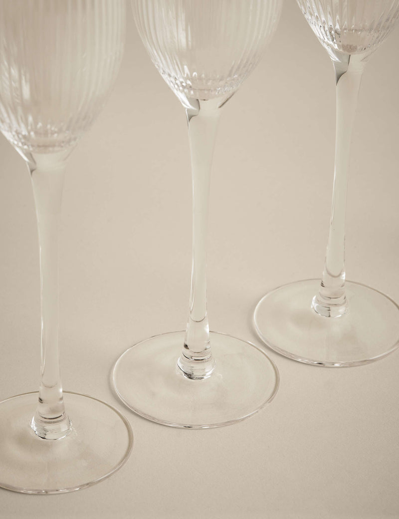 Maxim Optic champagne flutes set of 6 (British brand)