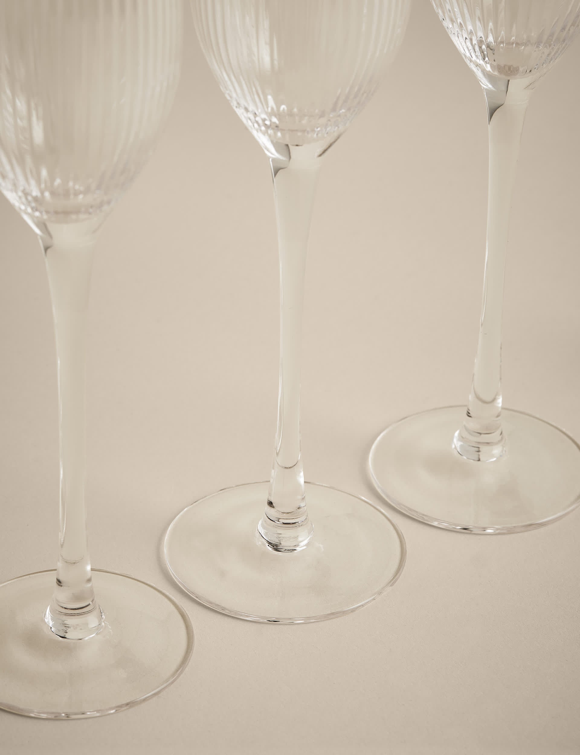 Maxim Optic champagne flutes set of 6 (British brand)