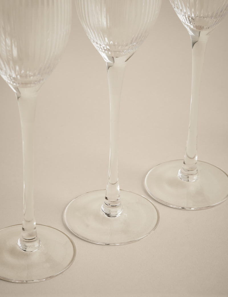 Maxim Optic champagne flutes set of 6 (British brand)
