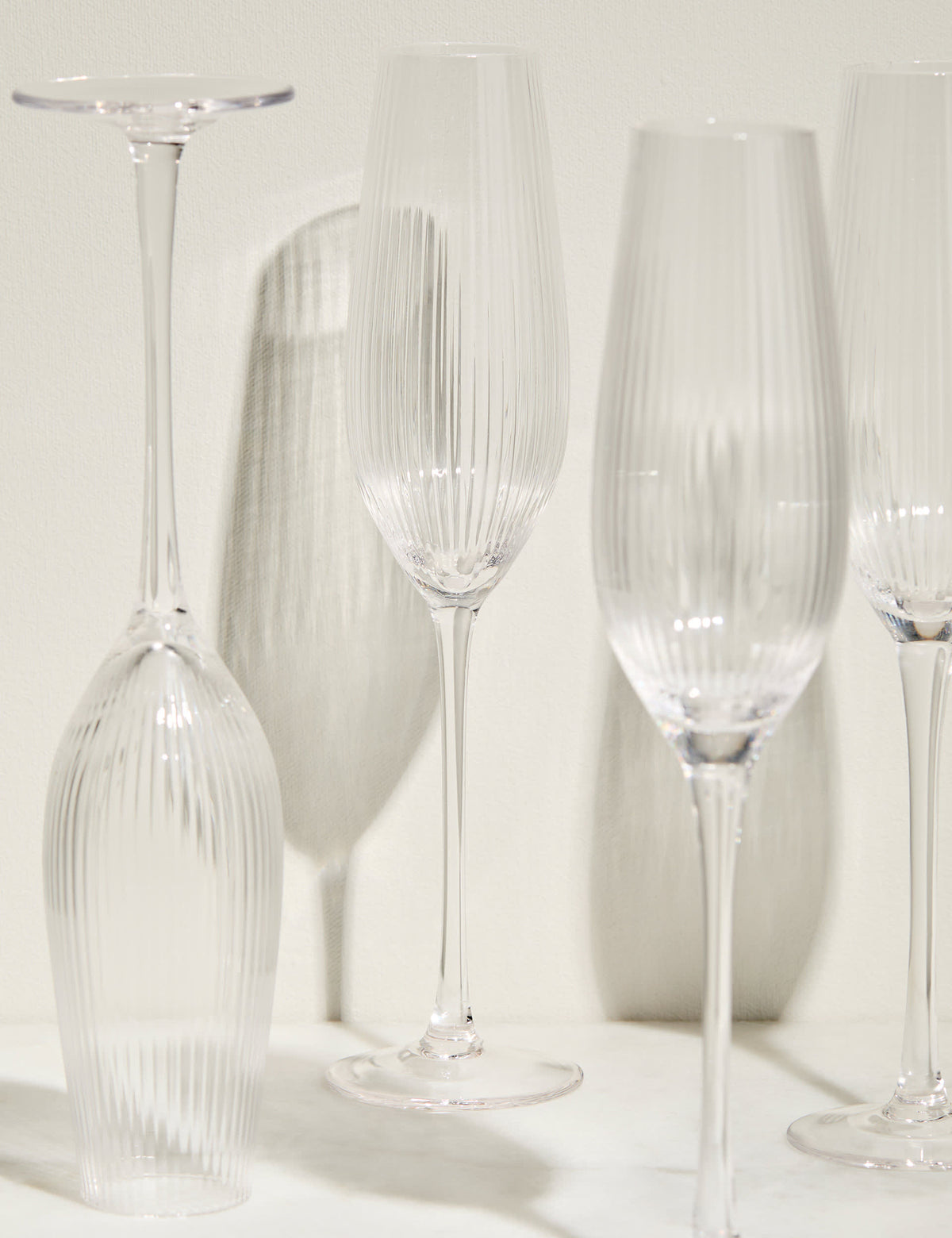 Maxim Optic champagne flutes set of 6 (British brand)