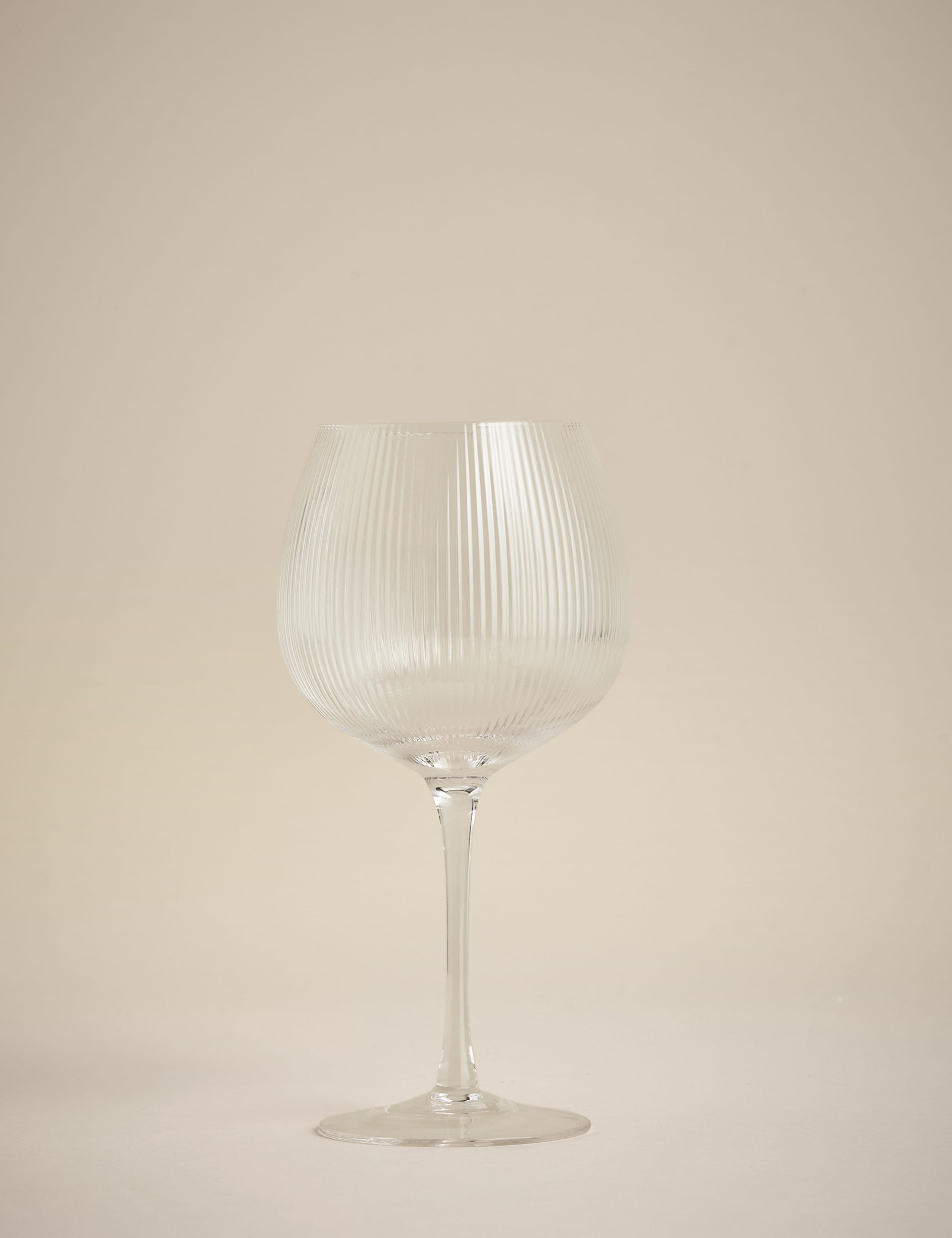 Maxim optic ribbed gin glasses set of 6 (British brand)