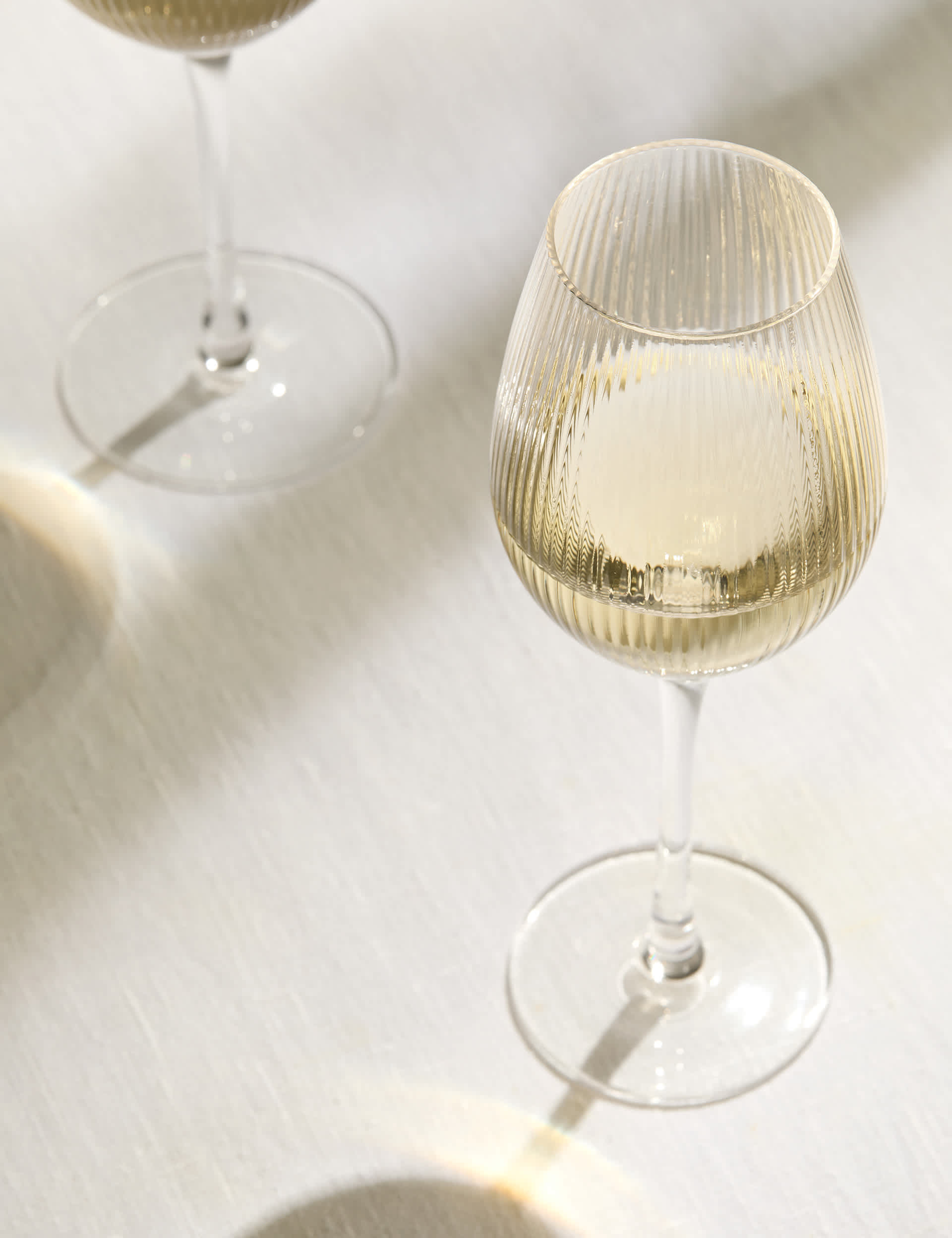 Maxim Optic ribbed wine glasses set of 6 (British brand)