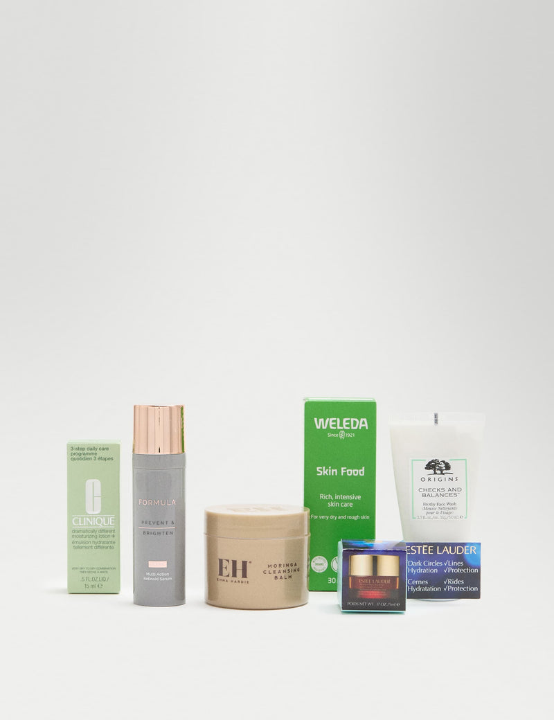 Skincare gift bag with six skincare products (British brand)