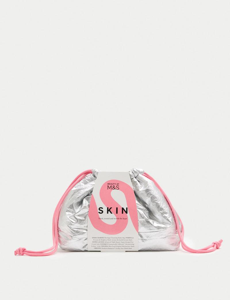 Skincare gift bag with six skincare products (British brand)
