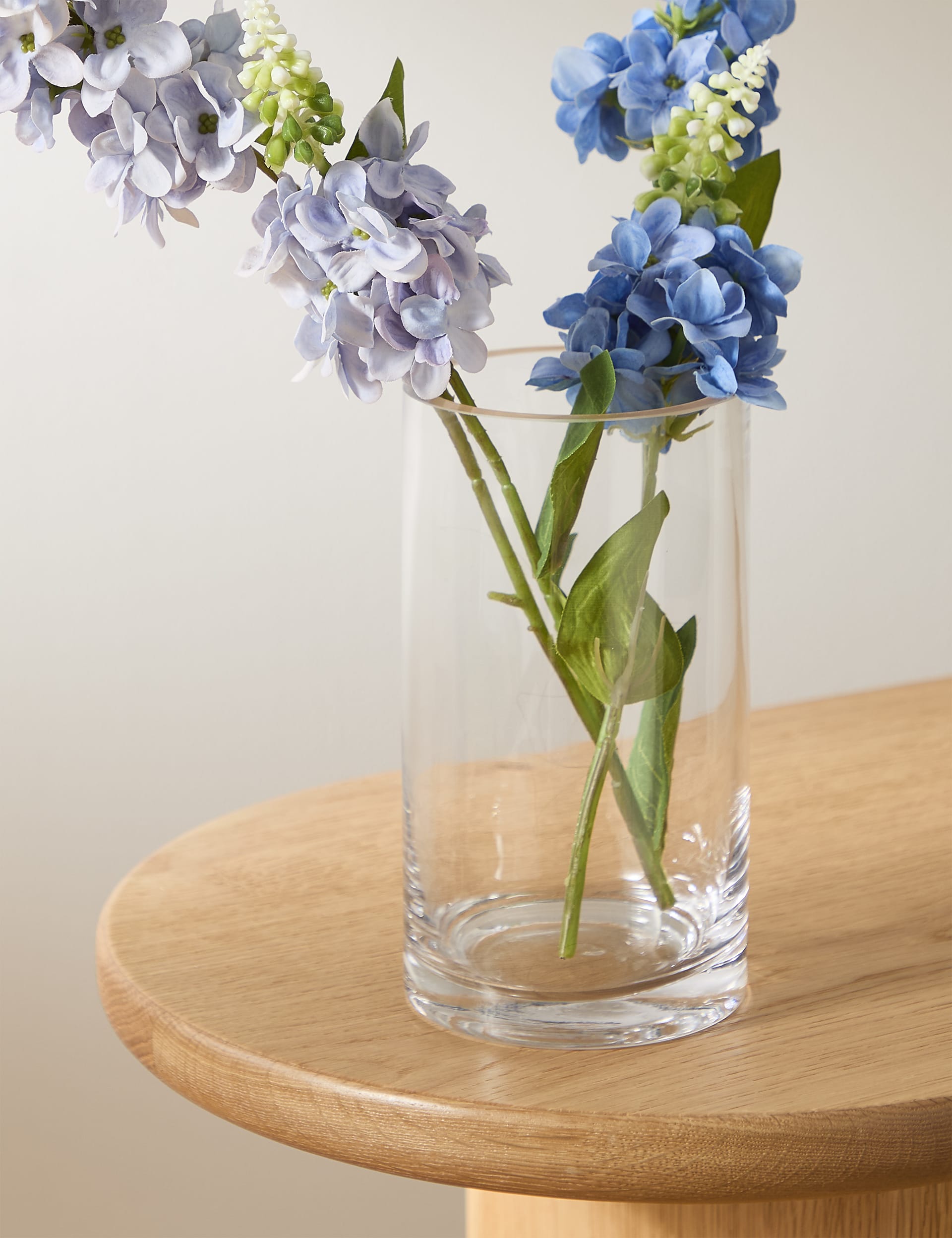 Small cylinder glass vase (British brand)