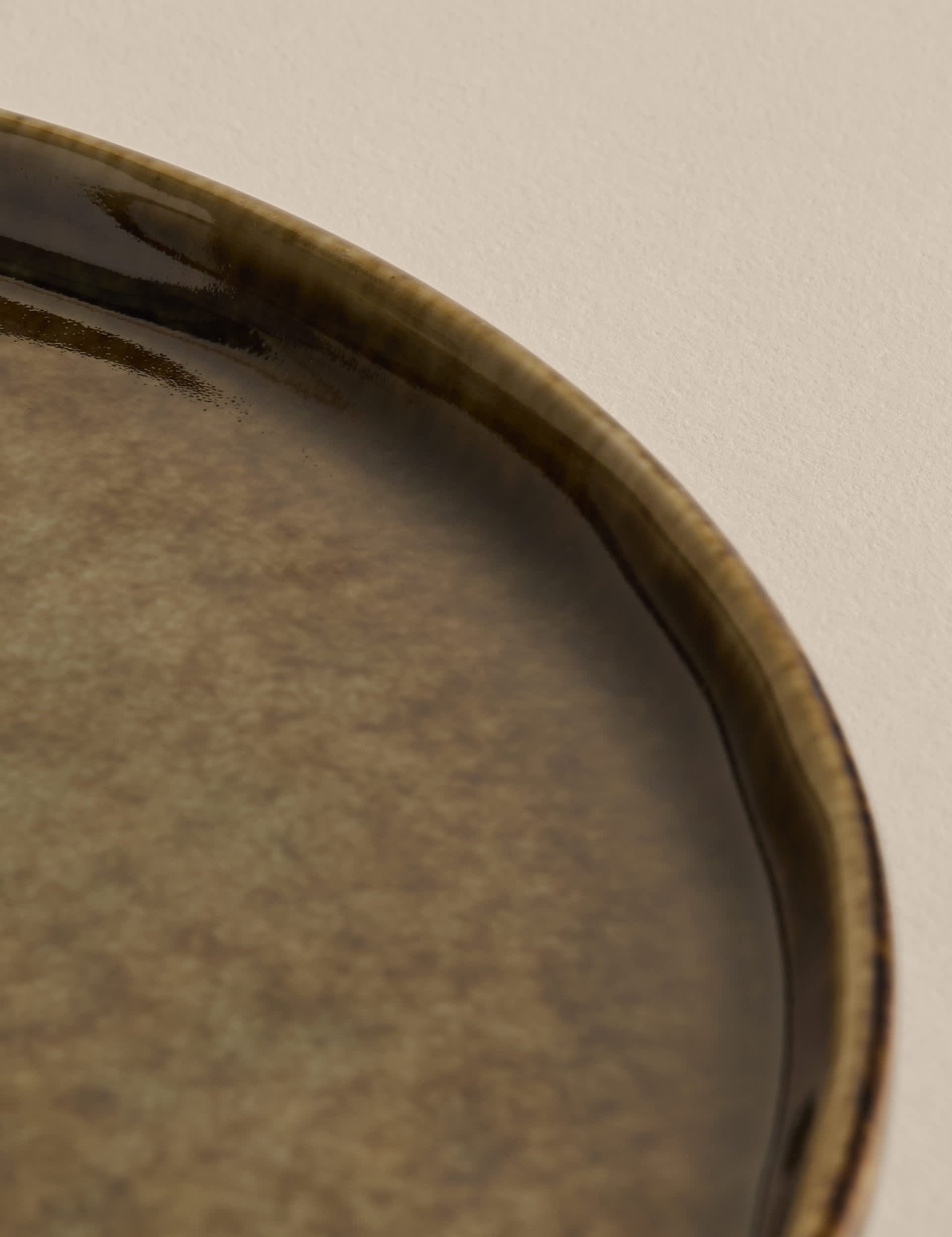 Straight Side Reactive Glaze Side Plate