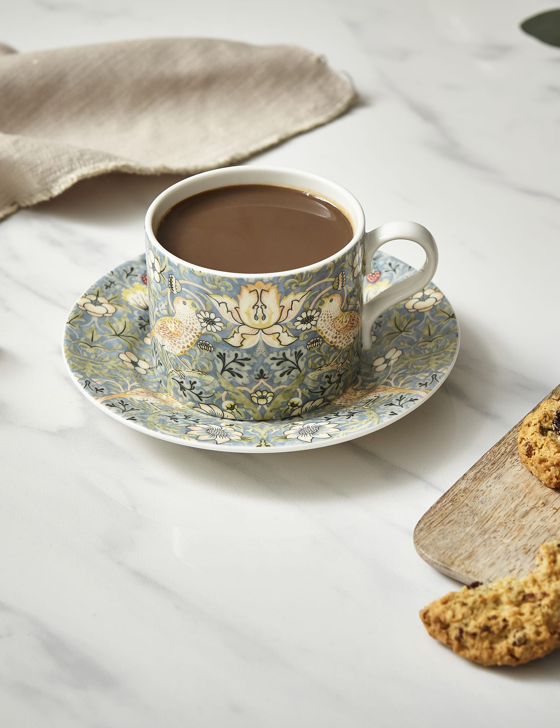 Morris & Co Strawberry Thief Cup and Saucer (British brand)