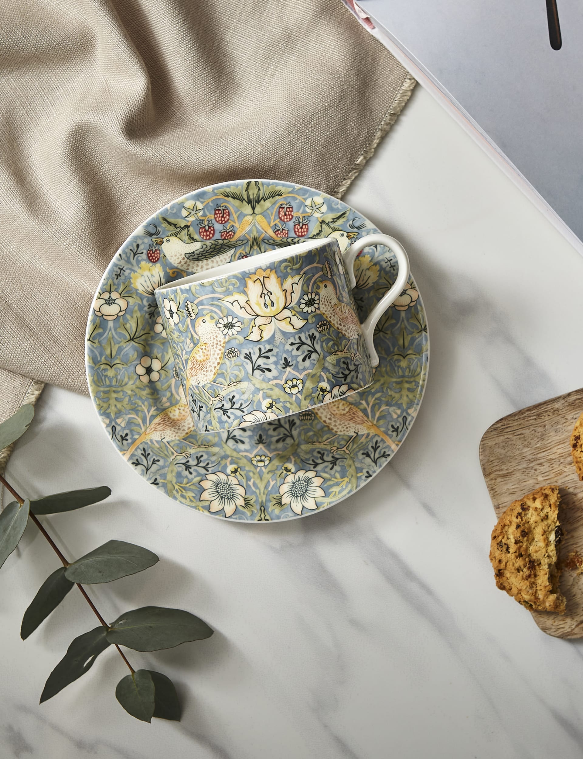 Morris & Co Strawberry Thief Cup and Saucer (British brand)