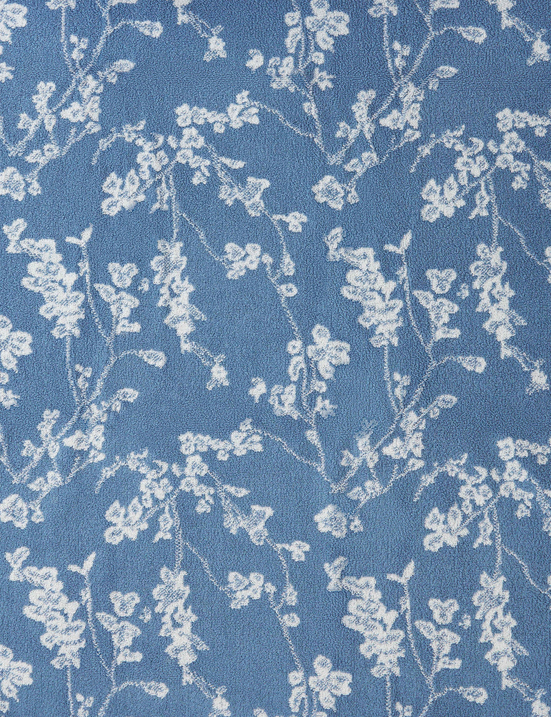 Floral jacquard pure cotton bath towel (British brand)