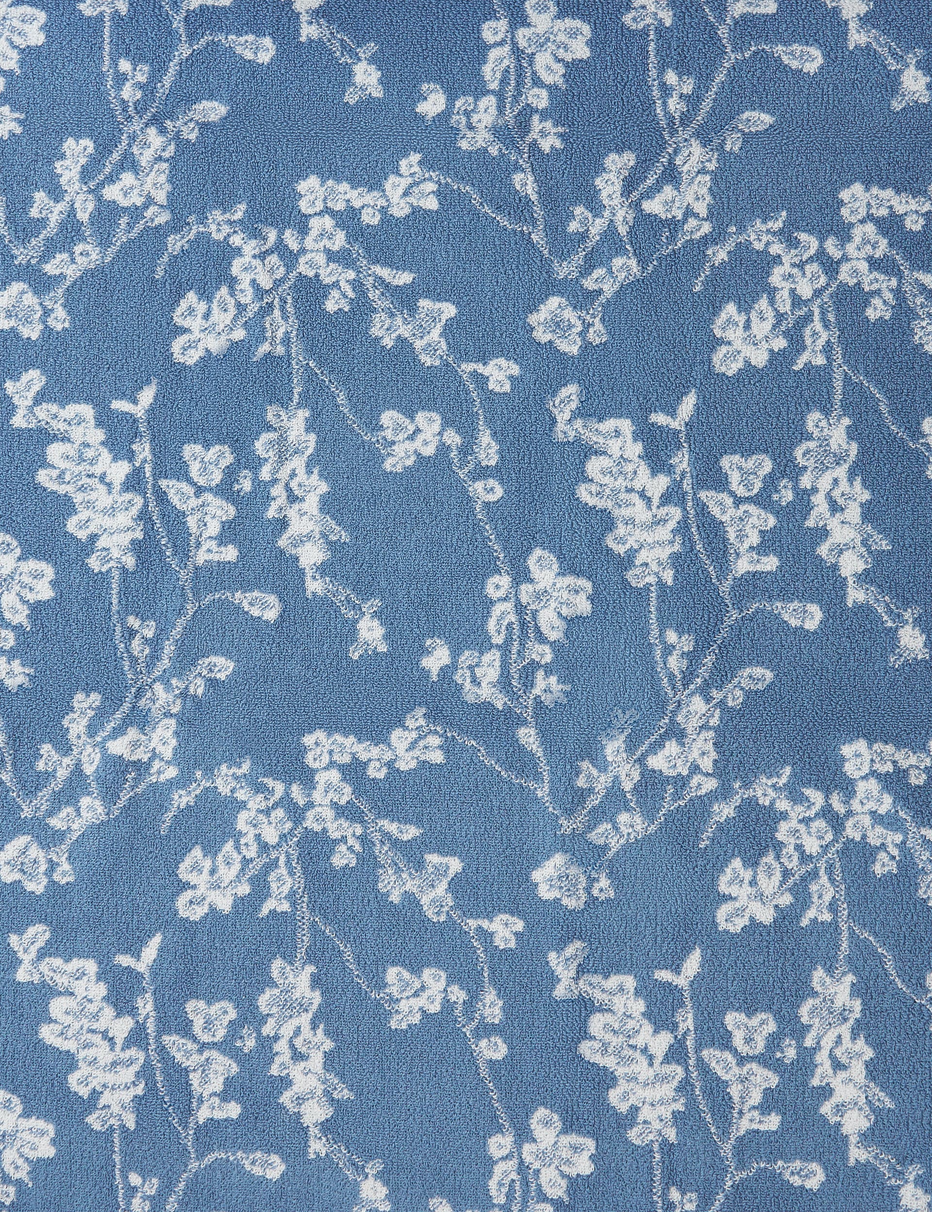 Floral jacquard pure cotton bath towel (British brand)