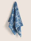 Floral jacquard pure cotton bath towel (British brand)