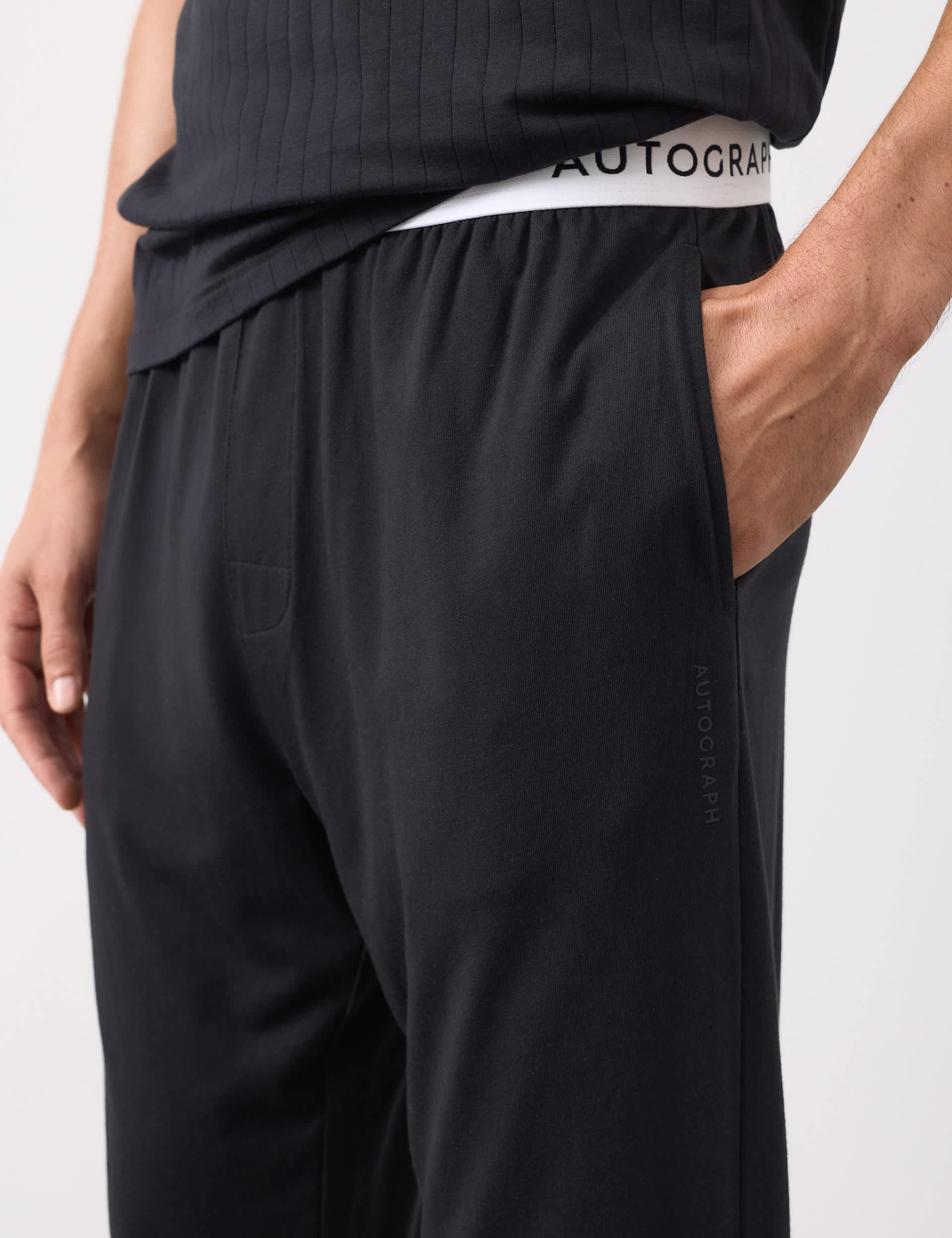 Autograph Supima cotton modal elasticated pyjama joggers (British brand)