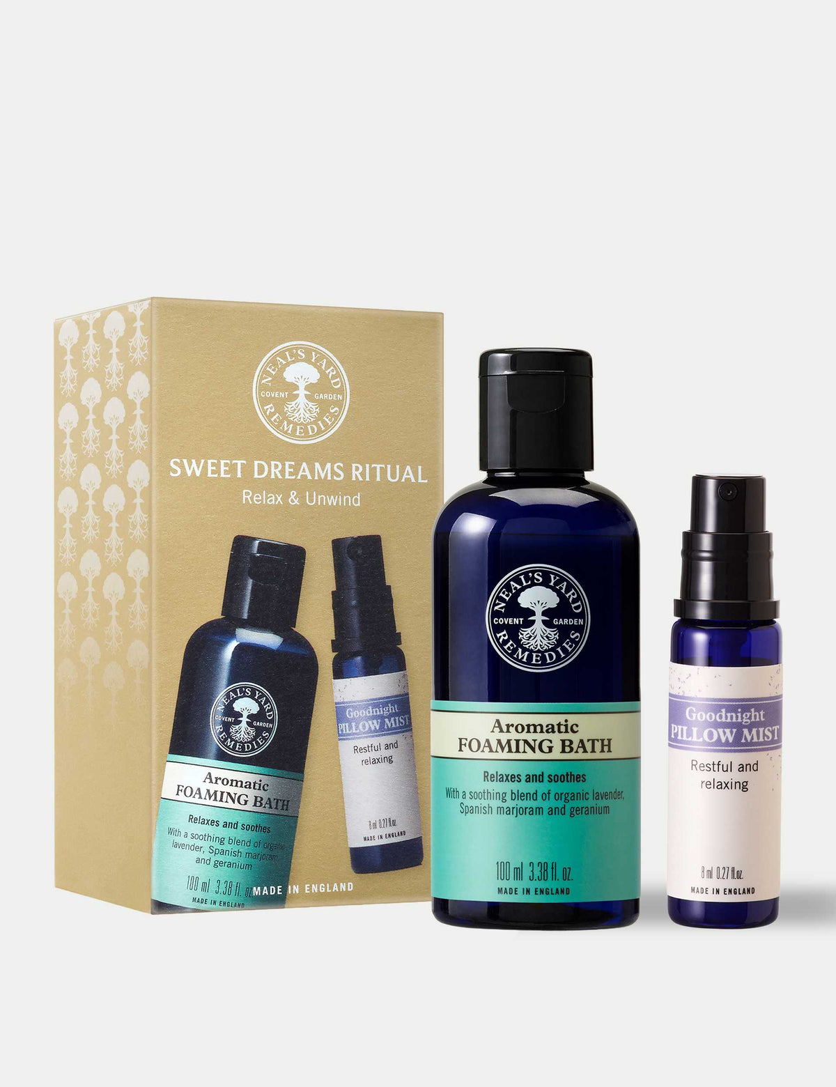 Neal's Yard Remedies Sweet Dreams Ritual sleep aid set 8ml and 100ml (British brand)