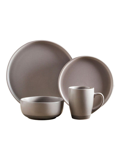 Tower 16 Piece Grey Avena Dinnerware Set