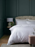 White Collection Luxe 1000 Thread Count Sateen Plain Duvet Cover Set (British brand)