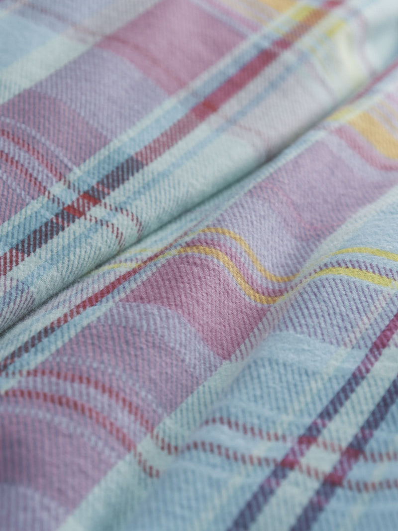 Appletree Blue Hygge Applecross Check duvet cover and pillowcase set - British product