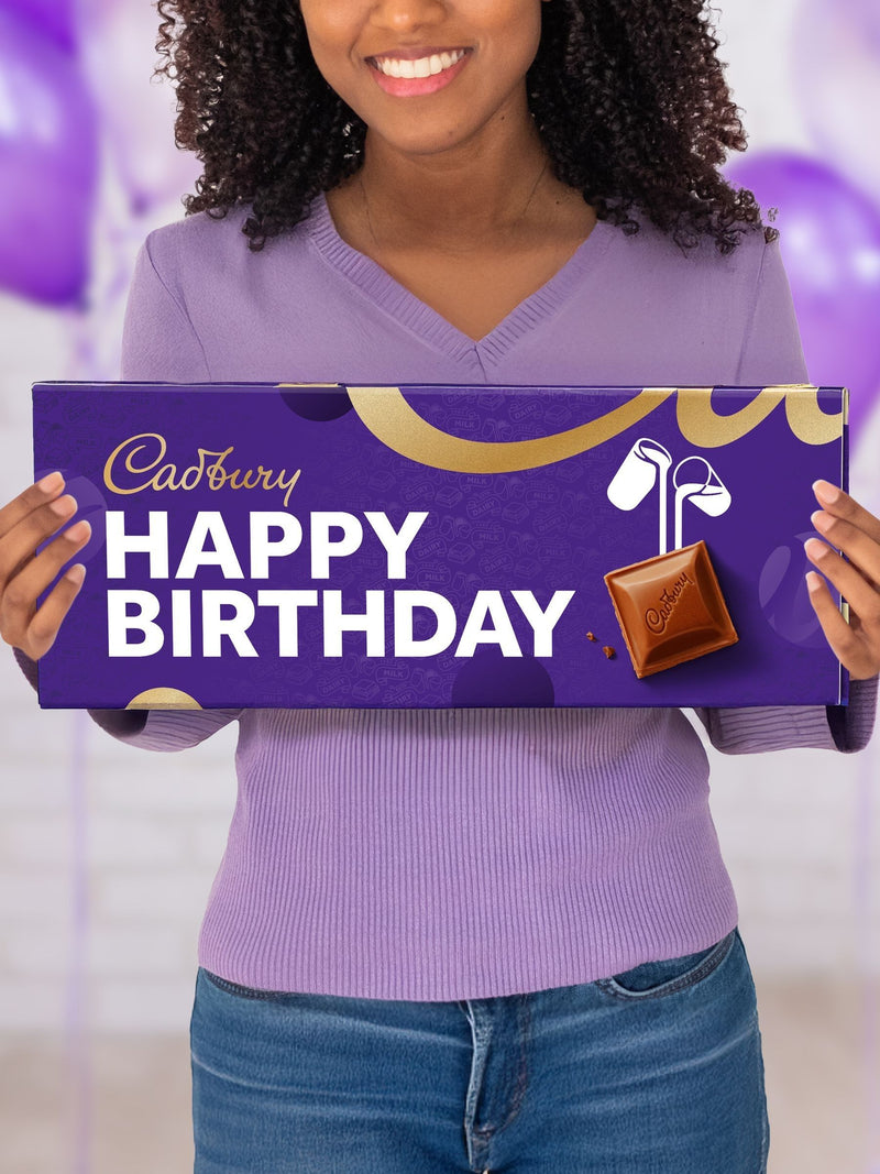 Cadbury Happy Birthday Dairy Milk giant chocolate bar 850g - British product