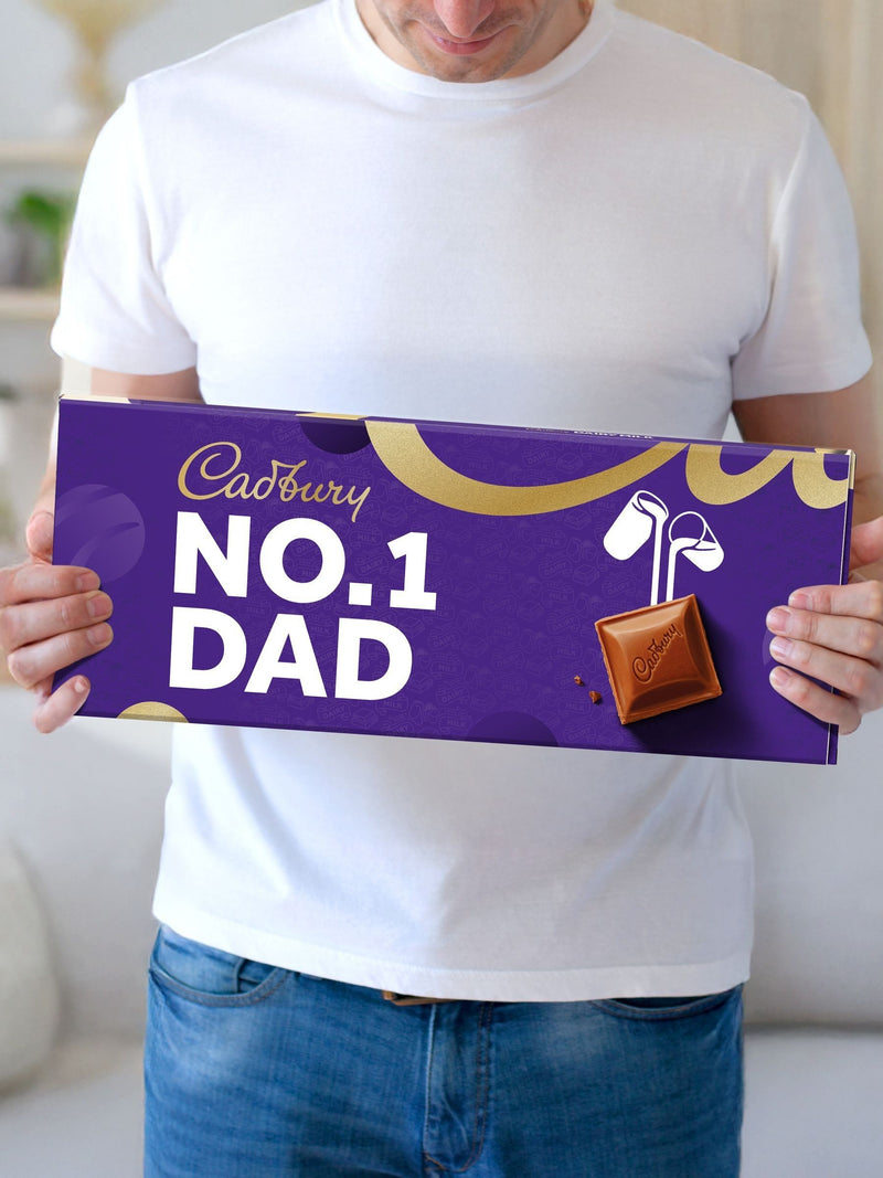 Cadbury Dairy Milk No.1 Dad giant chocolate bar 850g - British product