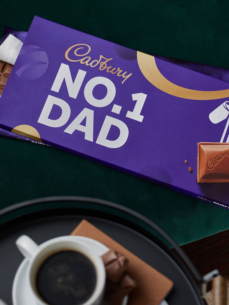 Cadbury Dairy Milk No.1 Dad giant chocolate bar 850g - British product
