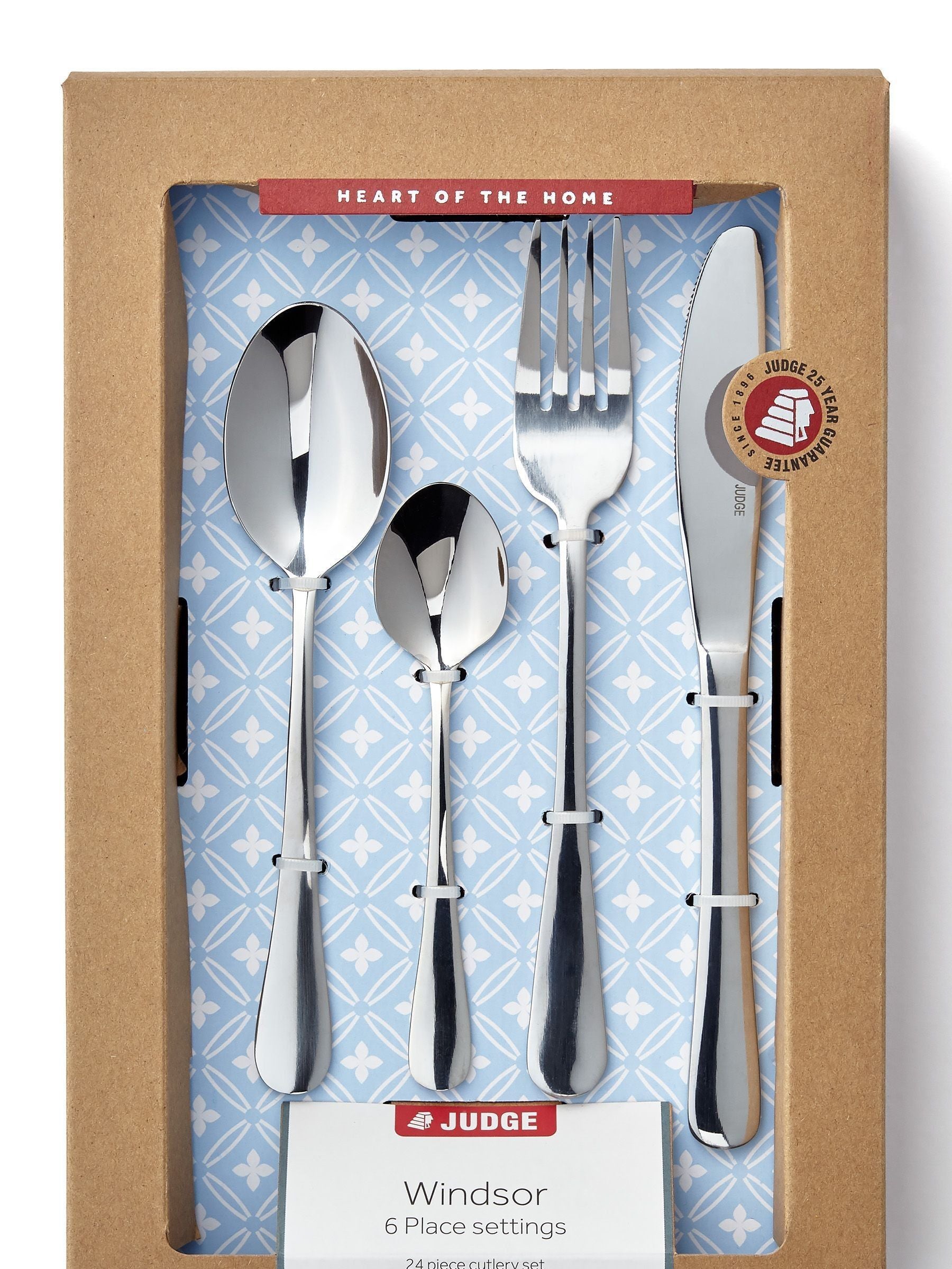 Judge Silver Windsor 24 piece cutlery set, UK version
