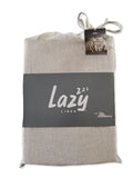 Lazy Linen Natural Washed 100% Linen Fitted Sheet, UK version