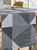 Catherine Lansfield Grey Larsson Geo 100% Cotton Table Runner