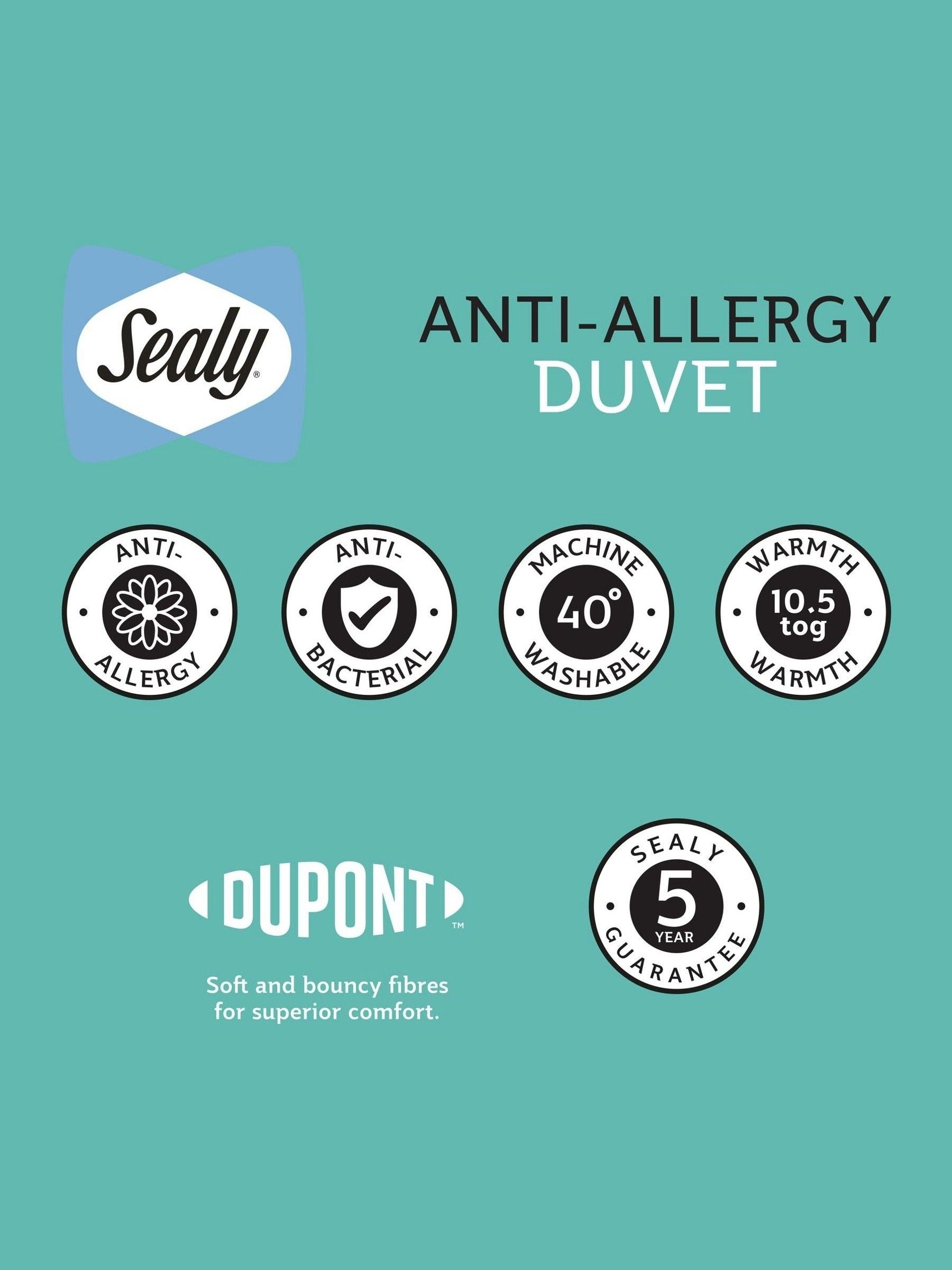 Sealy Anti-Allergy 10.5 Tog Duvet (British brand)