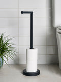Black pivot top toilet roll holder 58cm x 18.5cm x 16cm - British product