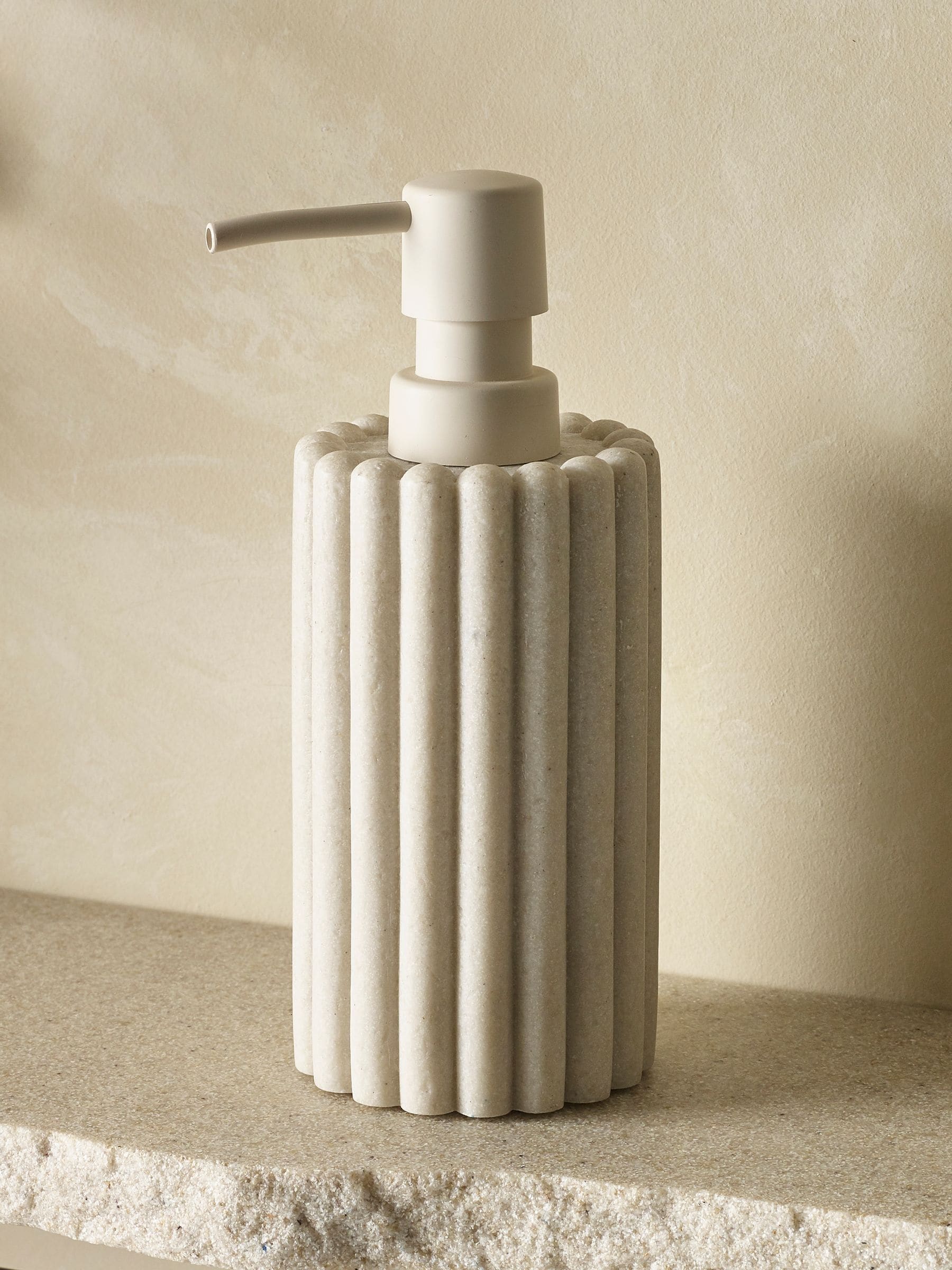 Natural rib soap dispenser, imported from the UK