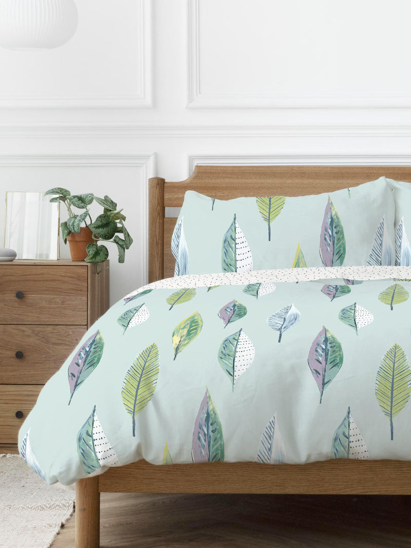 Copenhagen Home Flynn duck egg blue kingsize duvet cover and pillowcase set - British product