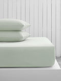 Green Pale Sage Cotton Rich Deep Fitted Bed Sheet