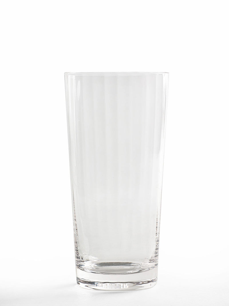 Jasper Conran London clear fluted tall tumbler glasses 15cm height set of 4, UK version