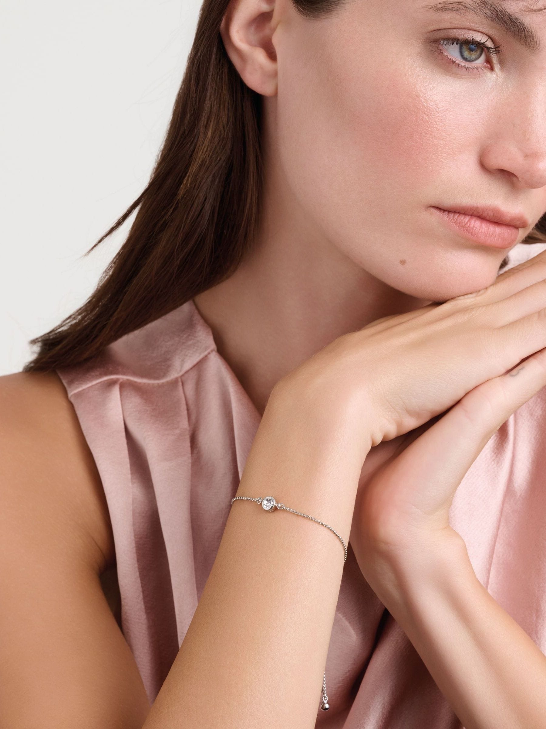 Ted Baker Crystal Drawstring Bracelet 21cm (British brand)