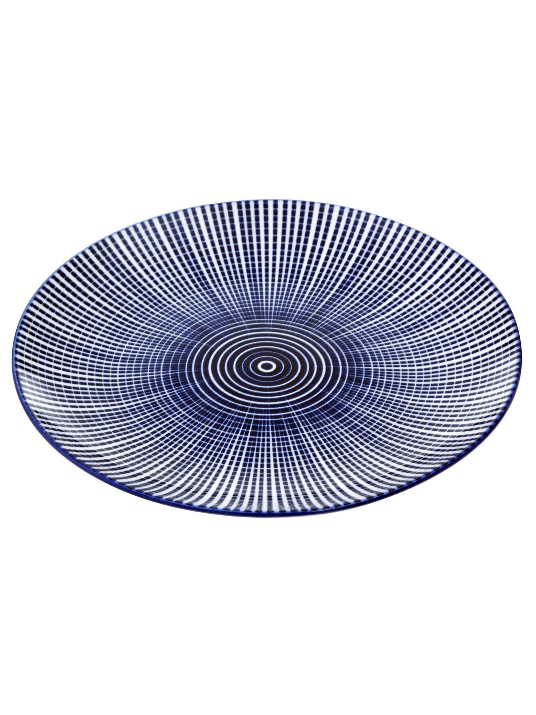Interiors by Premier Blue/White Maya Dinner Set